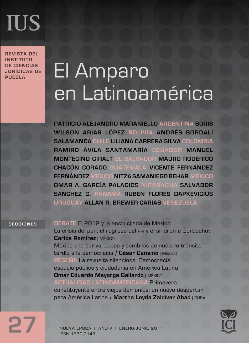					View Vol. 5 No. 27 (2011): El amparo en Latinoamérica
				
