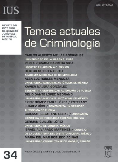 					Ver Vol. 8 Núm. 34 (2014): Temas actuales de criminología
				