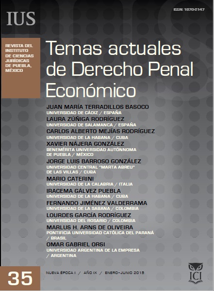 					View Vol. 9 No. 35 (2015): Temas actuales de Derecho penal económico
				