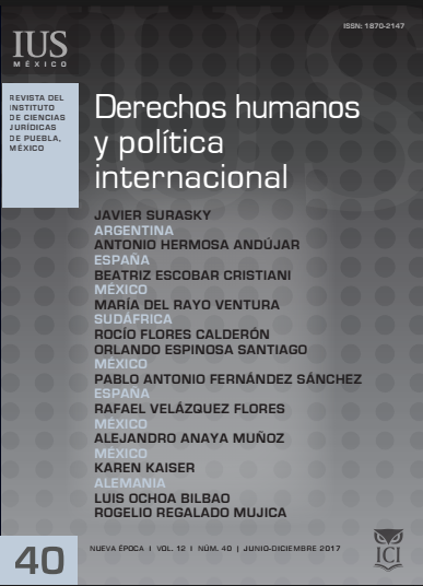 					Ver Vol. 11 Núm. 40 (2017): Derechos Humanos y Política Internacional
				