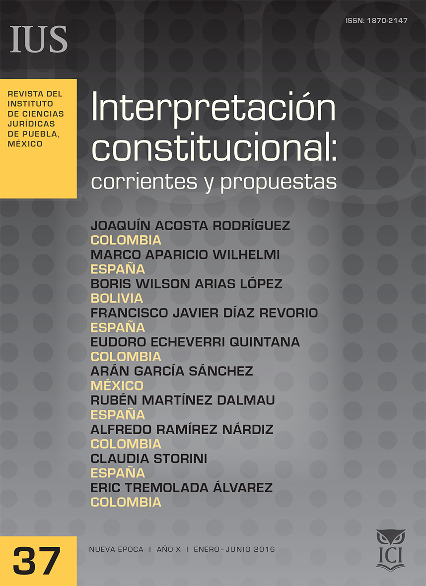 					Ver Vol. 10 Núm. 37 (2016): Intepretación constitucional: corrientes y propuestas
				