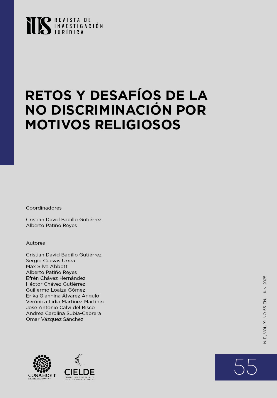 					Ver Vol. 19 Núm. 55 (2024): Retos y Desafíos de la No Discriminación por Motivos Religiosos
				