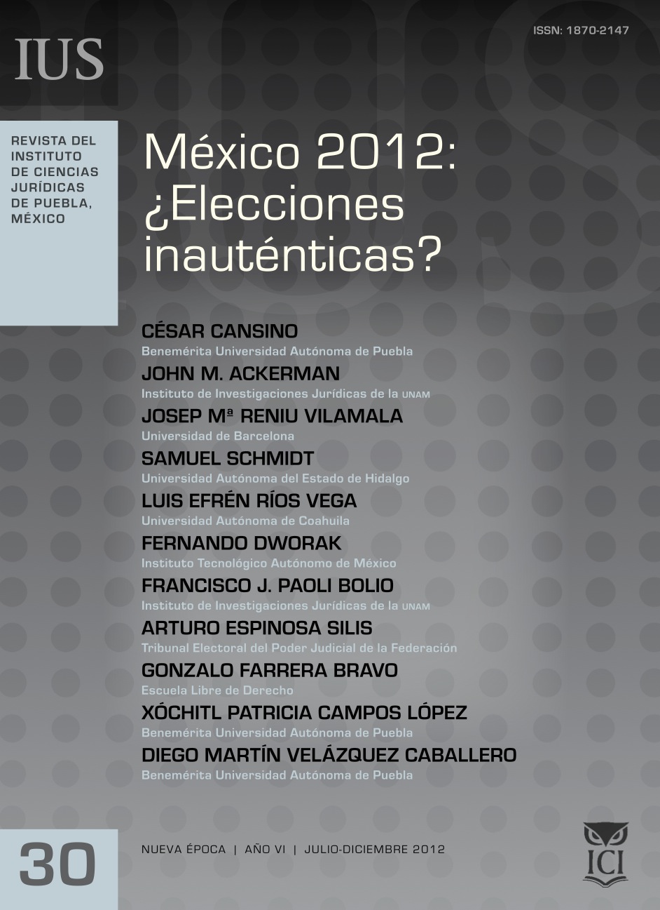 					Ver Vol. 6 Núm. 30 (2012): México 2012: ¿Elecciones inauténticas?
				